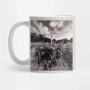 Sunflowers in Black and White Mug